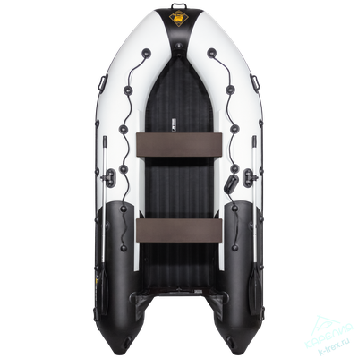 Лодка ПВХ Мастер Лодок Ривьера Гидролыжа 3600НДНД "Комби" Св.Серый / Чёрный