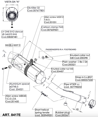 Глушитель LEOVINCE LV ONE EVO 8417EU