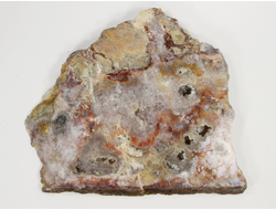 Кварц, Халцедон, срез полированный с двух сторон, Кавказ, Приэльбрусье (106*96*10 мм, 178 г) №28229