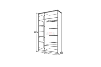 Шкаф 3-х дверный для одежды и белья Ольга 13