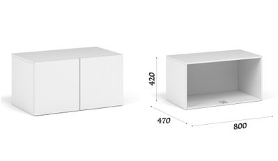 Спальня ЧИКАГО -  Антресоль 2д Белый