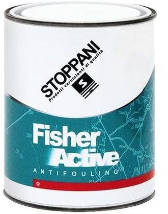 Необрастающая краска «Stoppani FISHER ACTIVE» для корпусов из стеклопластика, стали, свинца и дерева со скоростью до 45 км/ч (0.75 и 2.5 ЛИТРА)