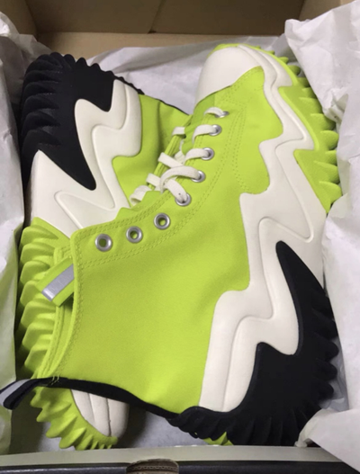 Кеды Конверс Ран Стар салатовые 172066C живое фото в коробке