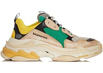 Balenciaga Triple S Желто-зеленые-бежевые