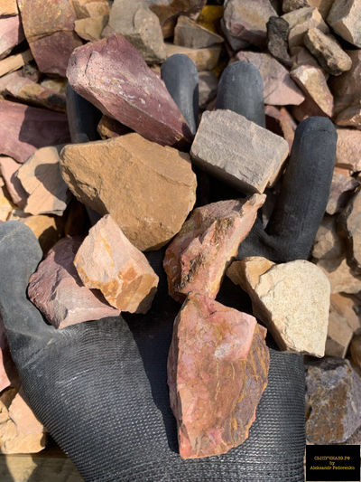 желто-красный щебень яшма пейзажная