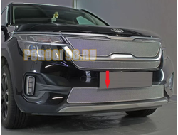 Защита радиатора для KIA Seltos 2019- chrome низ PREMIUM