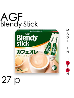 AGF Blendy Стик - Cafe Au Lait Растворимый кофе 3-в-1 с мягким вкусом 12г x 27 шт