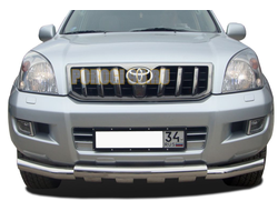 Защита переднего бампера (G) d76 для Toyota Land Cruiser Prado 120 (2003-2009)