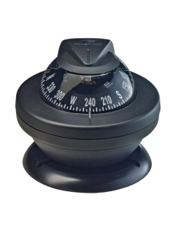 Компас Plastimo Offshore 55 63854 12/24В для судна до 6м c чёрной конической картушкой Ø55мм в чёрном корпусе Ø81,5x69мм на кронштейне