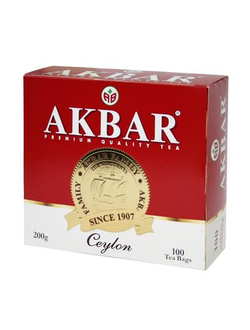 Чай Акбар Ceylon черный 100 пакетиков