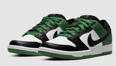 Nike SB Dunk Low (Зеленые с белым) Арт2 сбоку