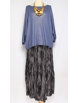 ДЖЕМПЕР "КИМОНО НАКАТ" синий, голубой до р.54