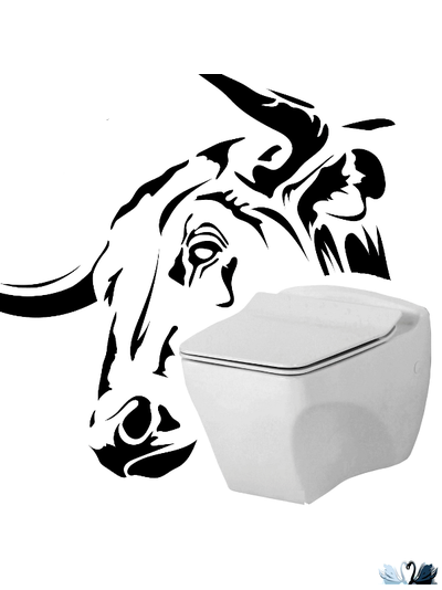 Унитаз подвесной Creavit Bull BL320.00100. Природный дизайн Голова быка