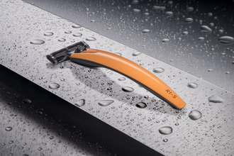 Набор Bolin Webb R1, бритва R1-S оранжевая, дорожный чехол