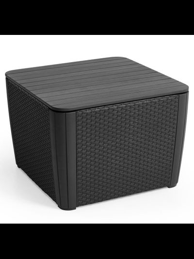 Стол-сундук Лузон Плюс (Luzon Plus Flat Wicker), графит