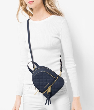 Рюкзак Michael Kors Rhea стеганый синего цвета
