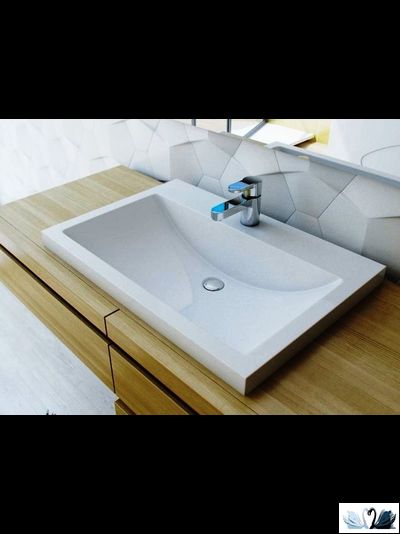 Раковина Эстет Monako 70 х 50 см, Мраморная на тумбу купить в магазине Маруся в Краснодаре