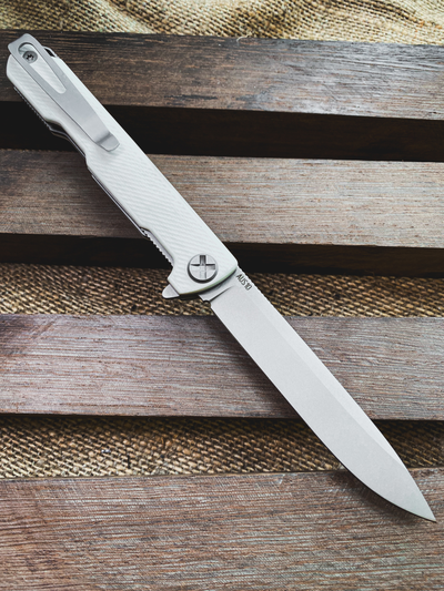 Складной нож Single EVO. Клинок ДОЛ, сталь AUS10, рукоять G10, цвет белый