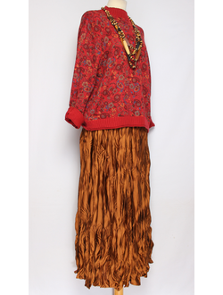 Джемпер ХЛОПОК "Восточный орнамент" малина до р.52