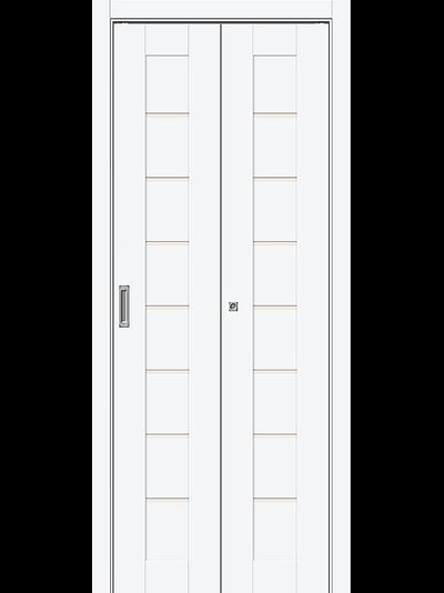 Дверь складная белая Браво 22 White Silk