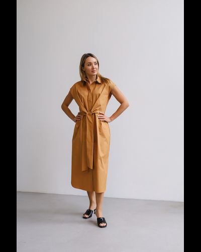 Платье-рубашка из плотного итальянского хлопка (сафари)