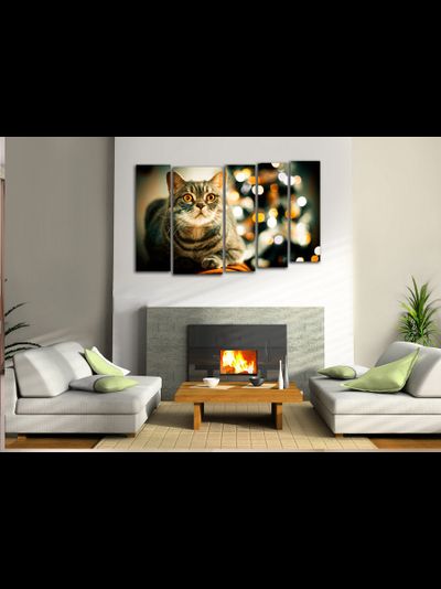 Модульная картина "Спокойствие в огнях"