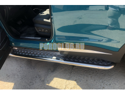 Пороги с накладным листом Папа Тюнинг d53 для Chery Tiggo 7L 2025-