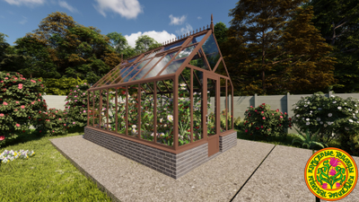 Теплица с цоколем ЧЕСТЕРФИЛД ИДЕАЛ 3х5