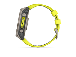 Умные часы Garmin Fenix 8 - 51 мм Solar, Sapphire титановый серый с желтым ремешком (010-02907-21)