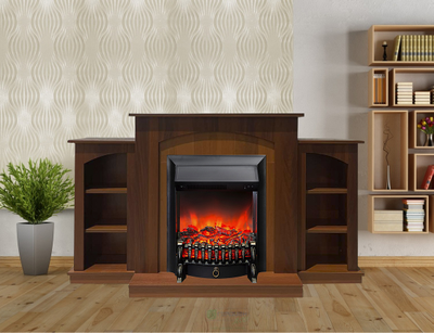 электрокамин с полками