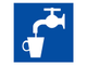 Знак безопасности D02 Питьевая вода, плёнка, 200х200