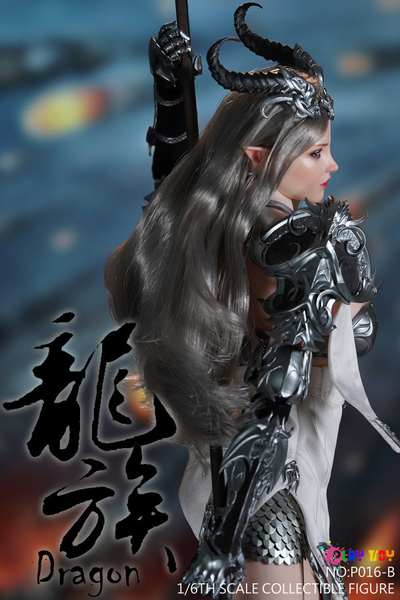ПРЕДЗАКАЗ - Эльфийка-воин в серебряном - КОЛЛЕКЦИОННАЯ ФИГУРКА 1/6 Dragon Elves silver (P016B) - PLAY TOY ?ЦЕНА: 26700 РУБ?