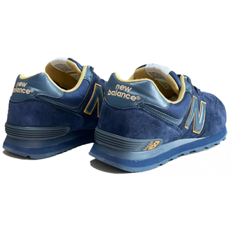 New Balance 574 Темно-синие замшевые