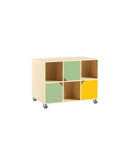 СТЕЛЛАЖ 7 ТРЁХСЕКЦИОННЫЙ ДВУХСТОРОННИЙ МОБИЛЬНЫЙ 6 ЯЧЕЕК