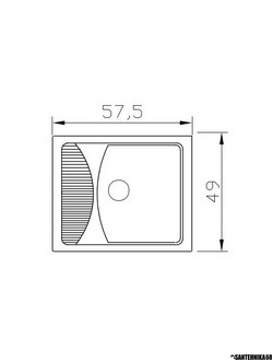 Кухонная мойка из мрамора Fosto Фосто КМ 58-50