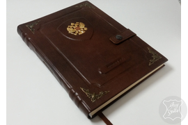 ежедневник из натуральной кожи, кожаный ежедневник, ежедневник с логотипом, ежедневник с гербом