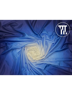 Перлшифон градиент, цв. Белый + Темно-синий, R=75см