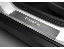 Накладки на пороги для Hyundai Tucson, III рестайлинг 2018-2021