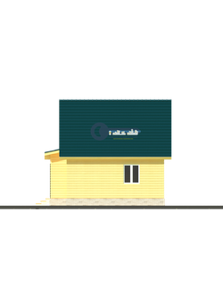 Д-15 ДАЧНЫЙ ДОМ ИЗ БРУСА: ГАБАРИТНЫЕ РАЗМЕРЫ: (7Х6М), ОБЩАЯ ПЛОЩАДЬ: 63М²