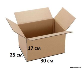 Коробка 4-x клапанная 30 x 25 x 17 см (СДЭК М)