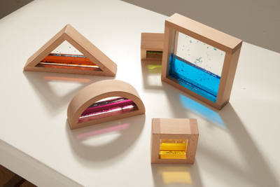 Деревянные сенсорные блоки с жидкостью (18 штук)