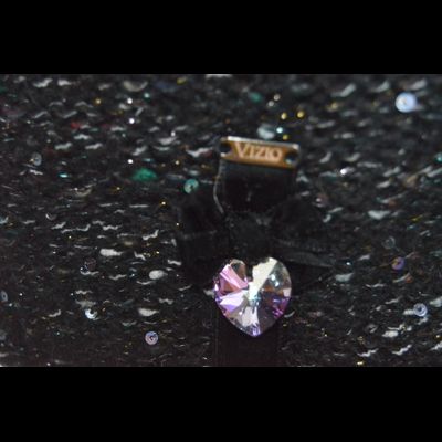 Черная меланжевая шапка с украшением Vizio Италия 6926 CL и шарф