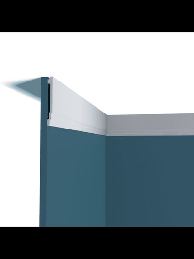 Плинтус напольный Перфект Plus P158, из дюрополимера, влагостойкий, под покраску, 2 метра