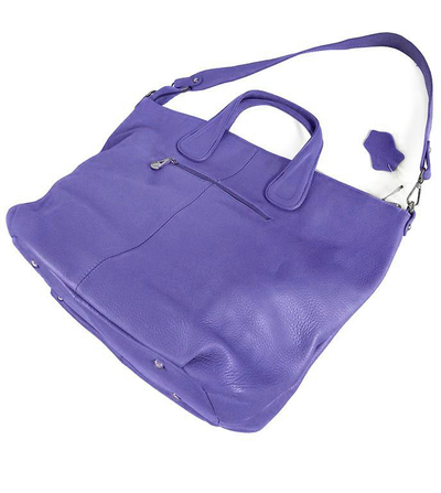 (АРТИКУЛ: 9618/1/82) СУМКА ЖЕНСКАЯ, БОЛЬШАЯ, НАТУРАЛЬНАЯ КОЖА, СИРЕНЕВАЯ, С ШИРОКИМ ПЛЕЧЕВЫМ РЕМНЕМ