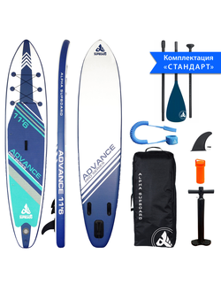 Надувная SUP-доска Сапборд (SUP board) Alpha Supboard ADVANCE PRO-11.6 BLUE
