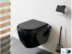 Чаша унитаза CREAVIT Terra TP325-11SI00E-0000, черная, глянец