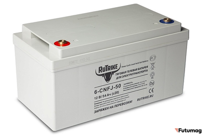 Тяговый аккумулятор RuTrike 6-CNF(J)-50 (12V54A/H C20)