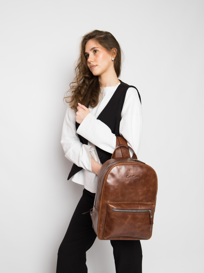 Женский кожаный рюкзак Albiate cognac (арт. 3103-03)