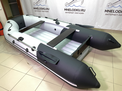 Моторная лодка Таймень NX 3400 НДНД PRO светло-серый черный - MNELODKU.RU