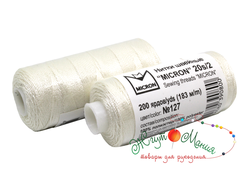джинсовые нитки Micron Gamma / Микрон Гамма 20s/2 200 ярдов 127 кремовый